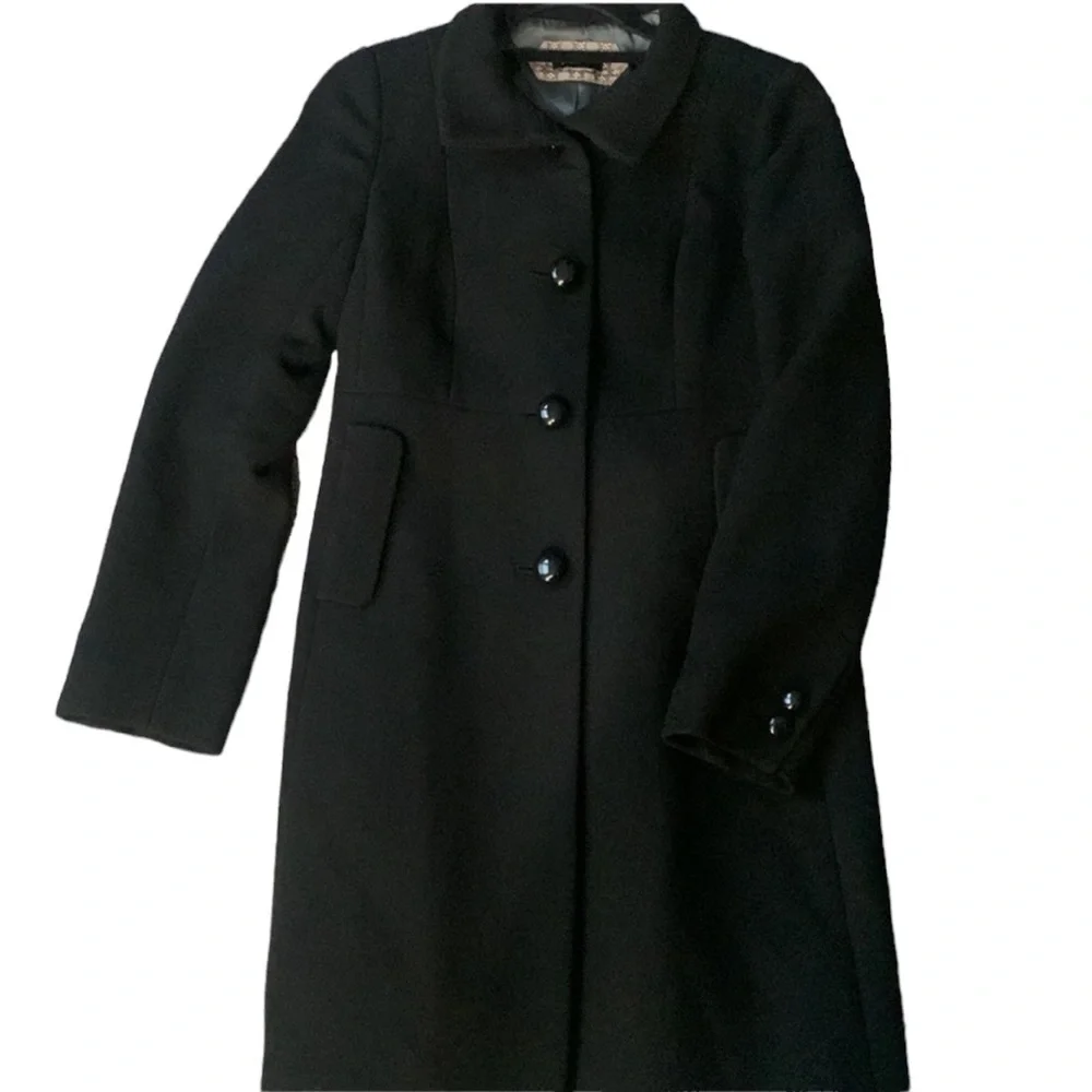 J crew black will blend coat size Small outerwear, career, classic